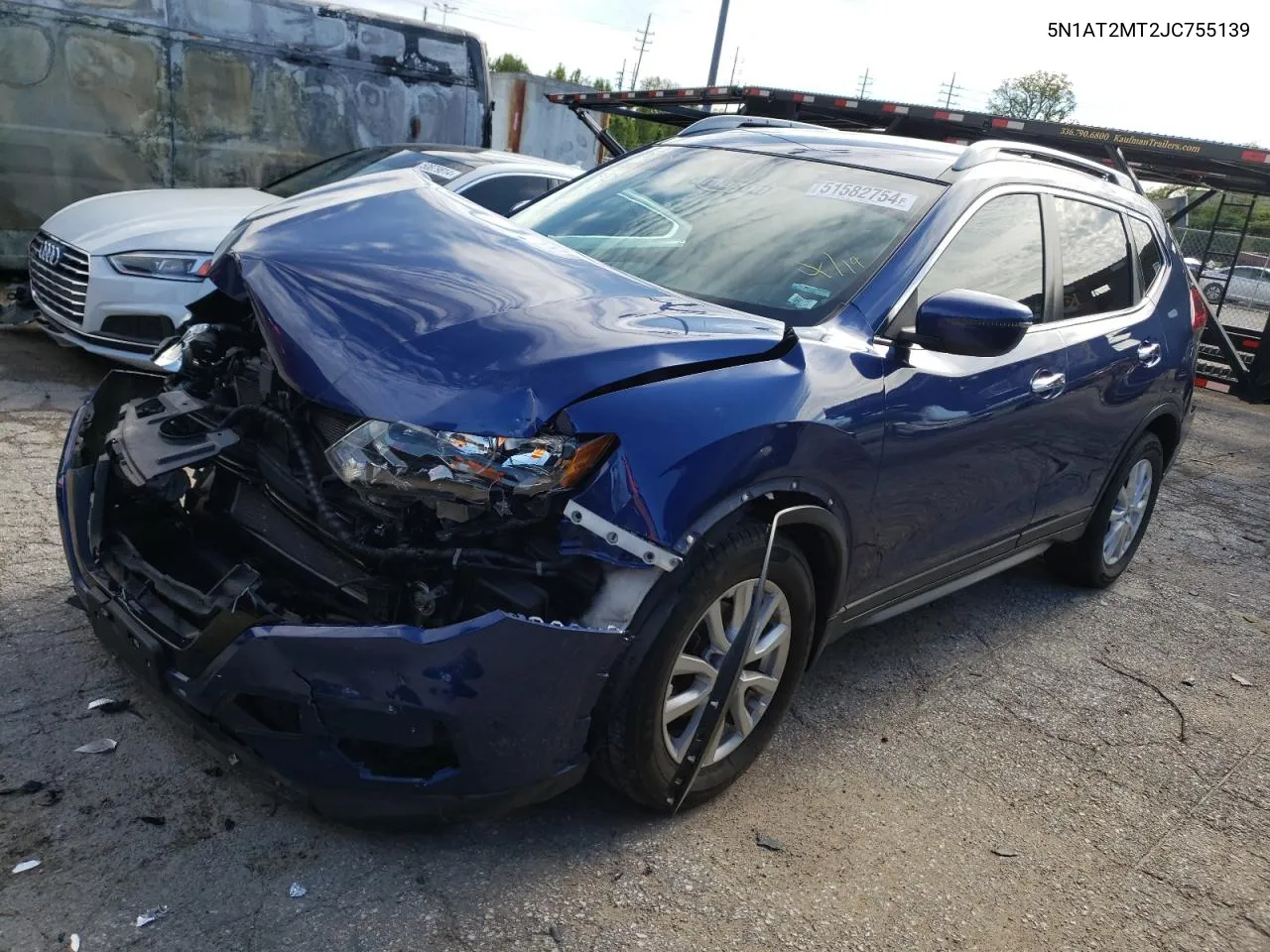 2018 Nissan Rogue S VIN: 5N1AT2MT2JC755139 Lot: 51582754