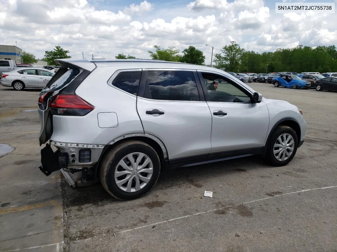 2018 Nissan Rogue S VIN: 5N1AT2MT2JC755738 Lot: 52464154