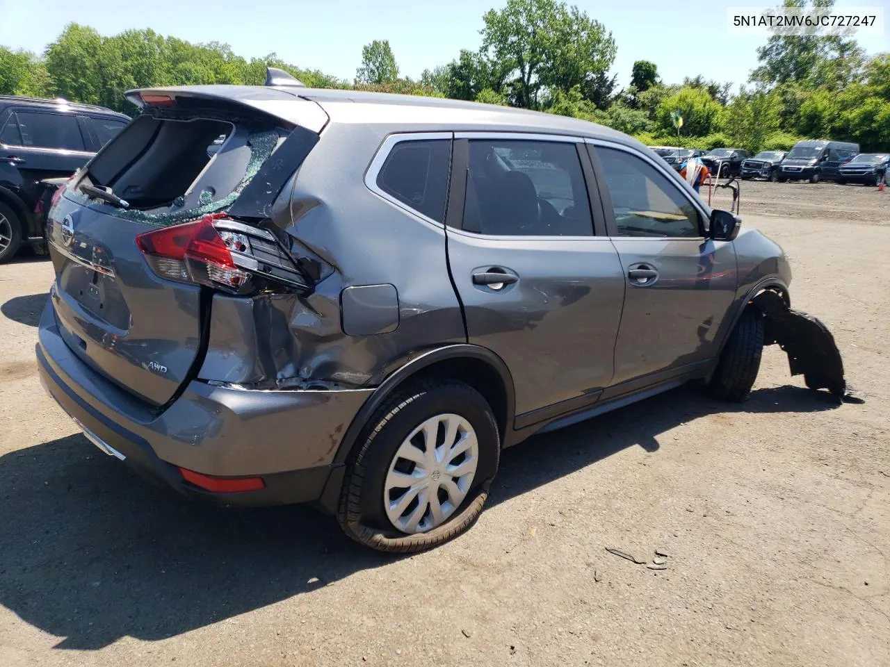 2018 Nissan Rogue S VIN: 5N1AT2MV6JC727247 Lot: 53454544