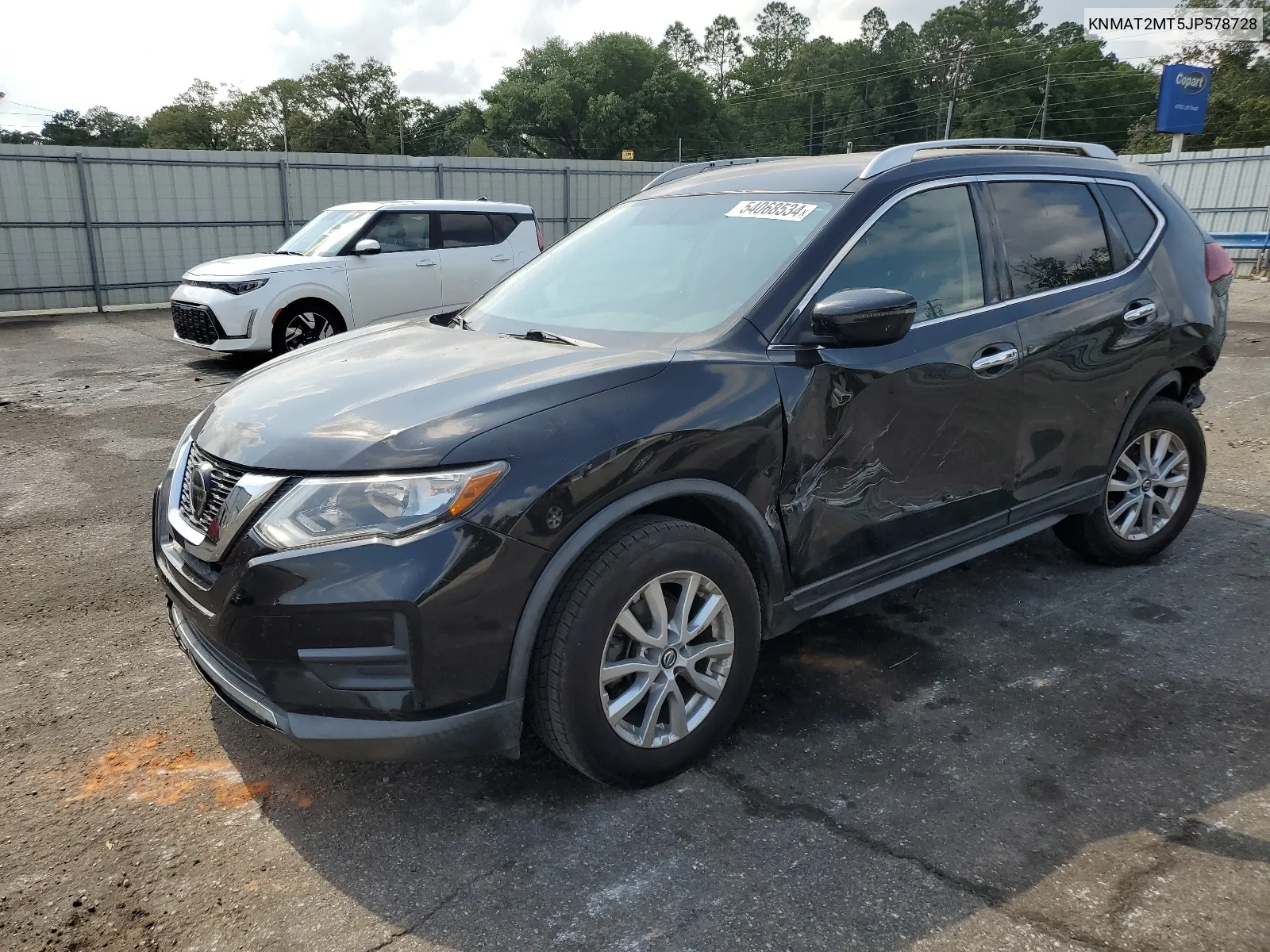 2018 Nissan Rogue S VIN: KNMAT2MT5JP578728 Lot: 54068534