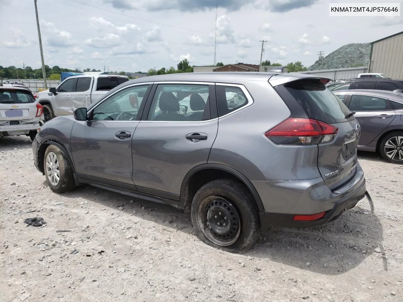 2018 Nissan Rogue S VIN: KNMAT2MT4JP576646 Lot: 56810884