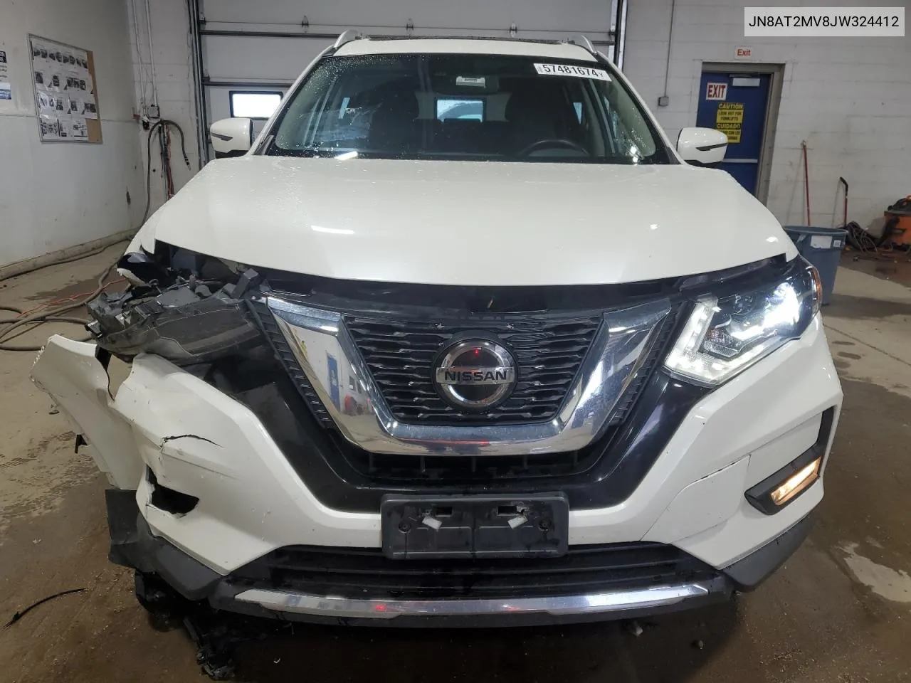 2018 Nissan Rogue S VIN: JN8AT2MV8JW324412 Lot: 57481674