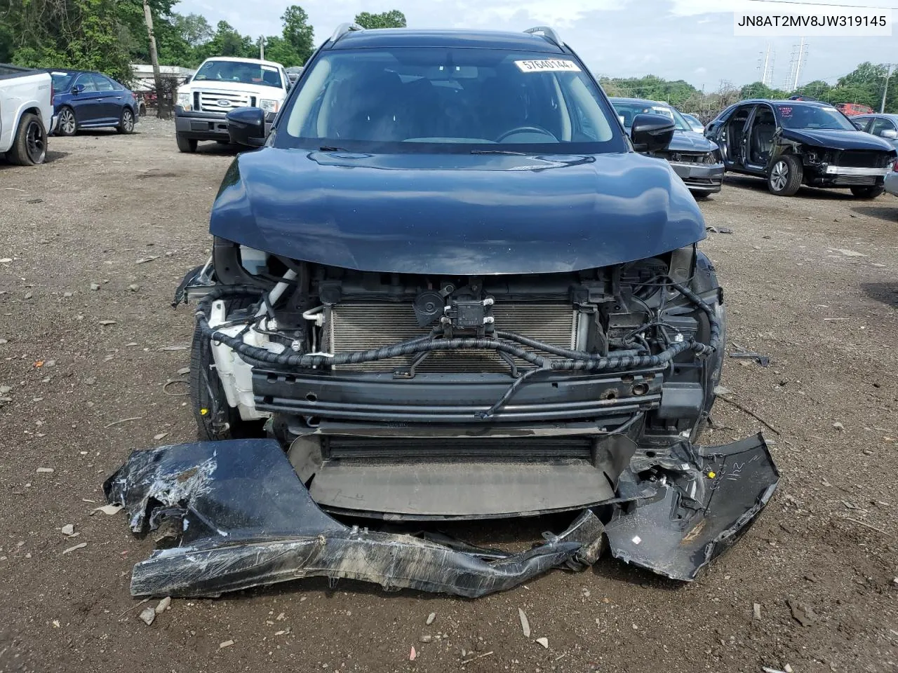 2018 Nissan Rogue S VIN: JN8AT2MV8JW319145 Lot: 57640144