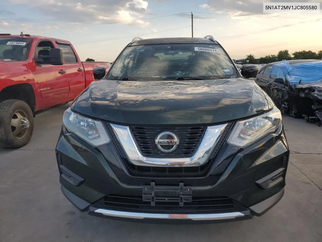 2018 Nissan Rogue S VIN: 5N1AT2MV1JC805580 Lot: 58080474