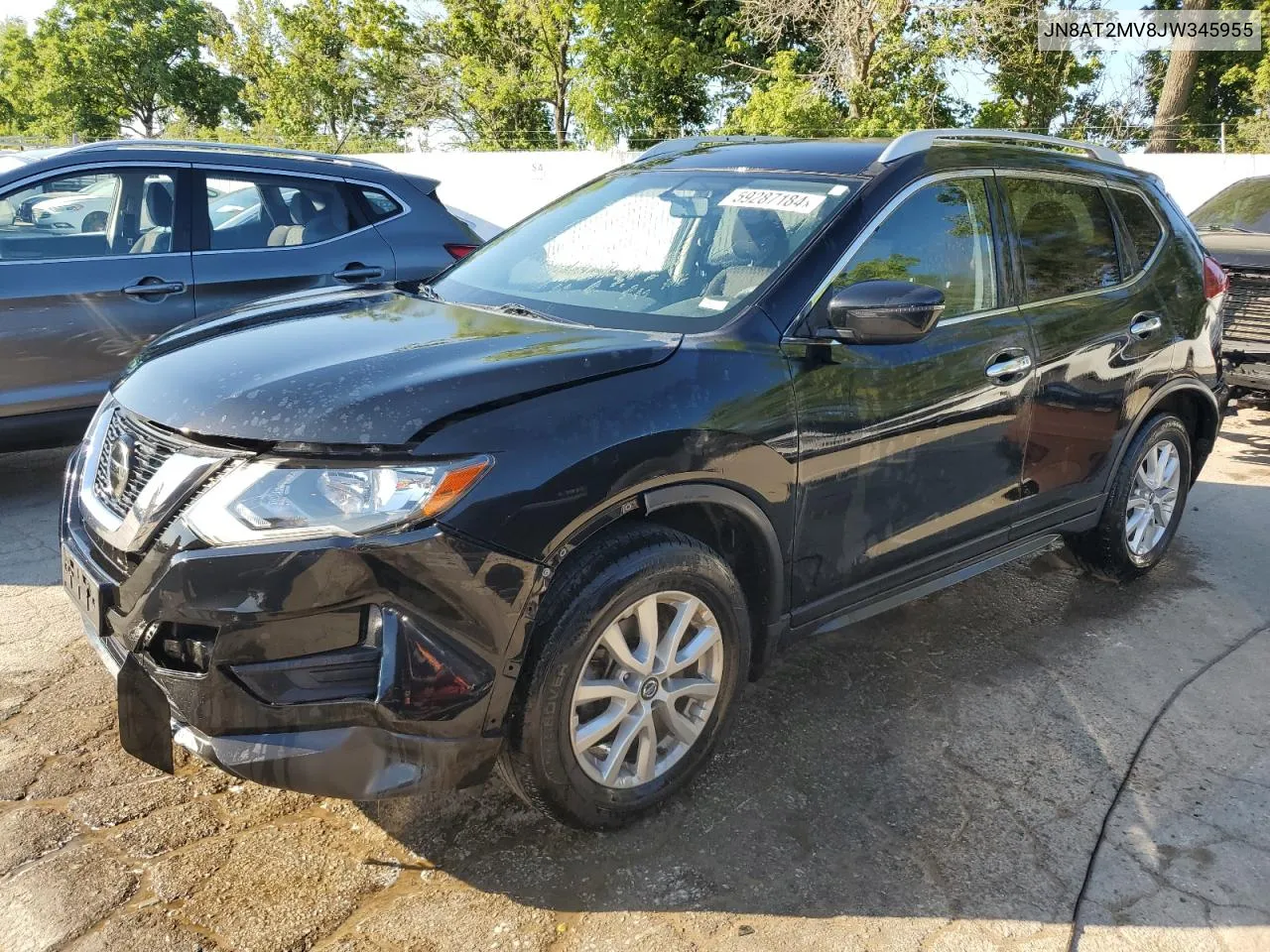 2018 Nissan Rogue S VIN: JN8AT2MV8JW345955 Lot: 59287184