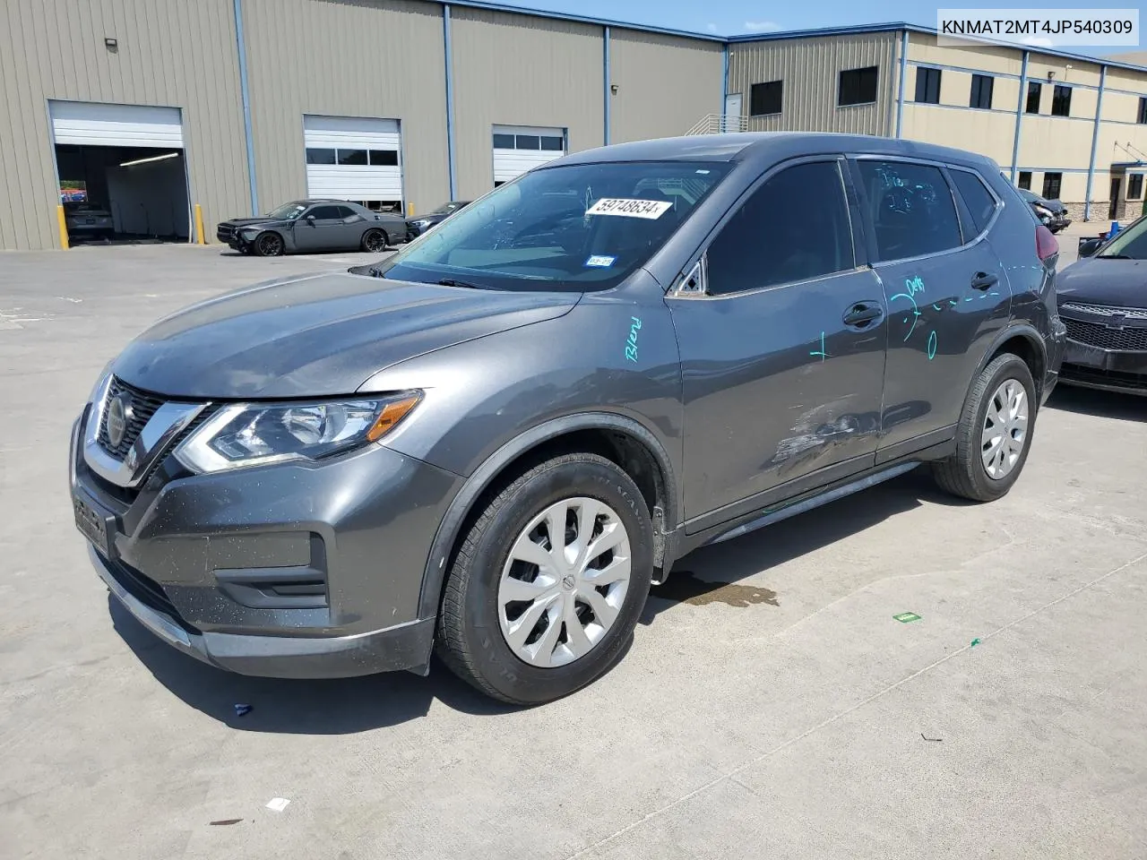 2018 Nissan Rogue S VIN: KNMAT2MT4JP540309 Lot: 59748634