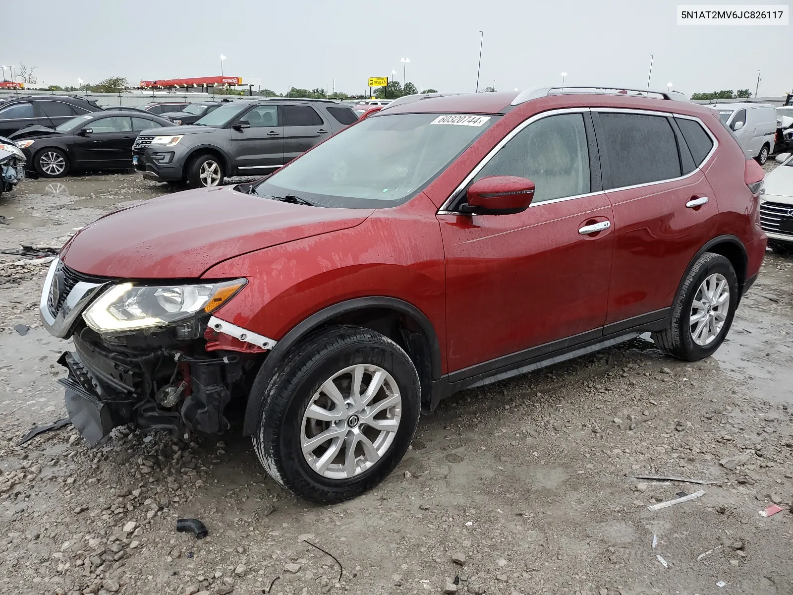 2018 Nissan Rogue S VIN: 5N1AT2MV6JC826117 Lot: 60320744