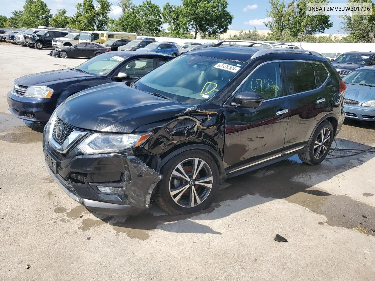 2018 Nissan Rogue S VIN: JN8AT2MV3JW301796 Lot: 60330504