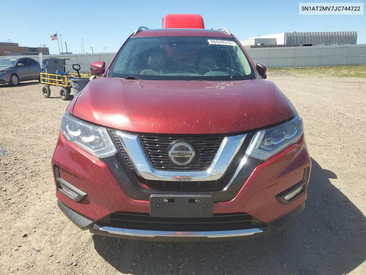 2018 Nissan Rogue S VIN: 5N1AT2MV7JC744722 Lot: 60420514