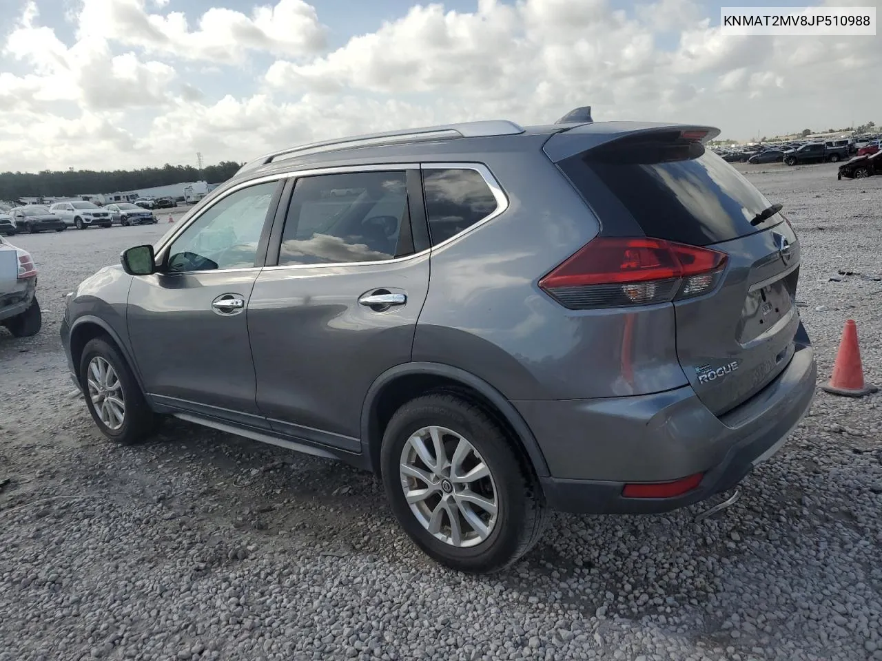 2018 Nissan Rogue S VIN: KNMAT2MV8JP510988 Lot: 61546174