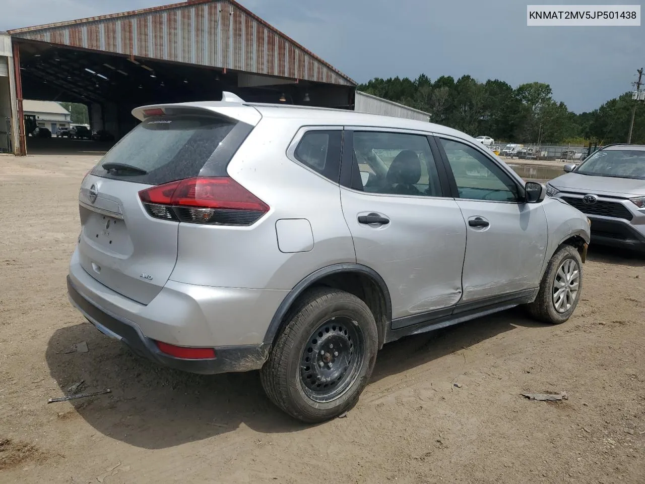 2018 Nissan Rogue S VIN: KNMAT2MV5JP501438 Lot: 62752194