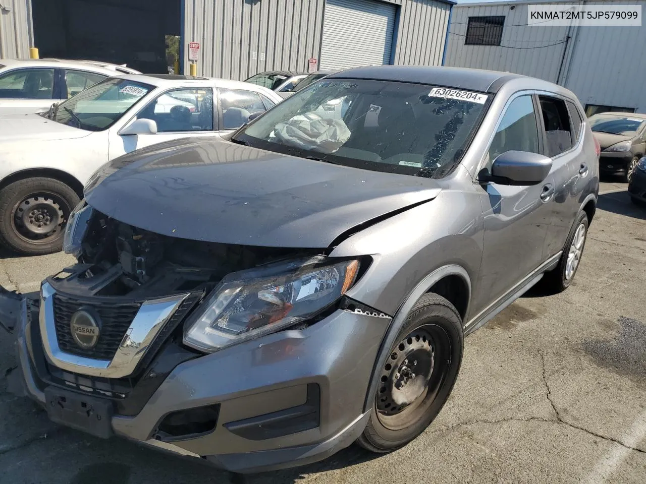 2018 Nissan Rogue S VIN: KNMAT2MT5JP579099 Lot: 63026204