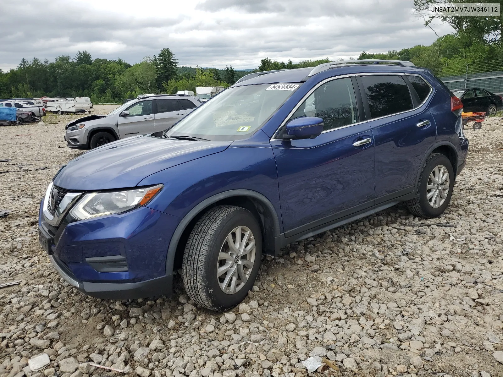 2018 Nissan Rogue S VIN: JN8AT2MV7JW346112 Lot: 64655834