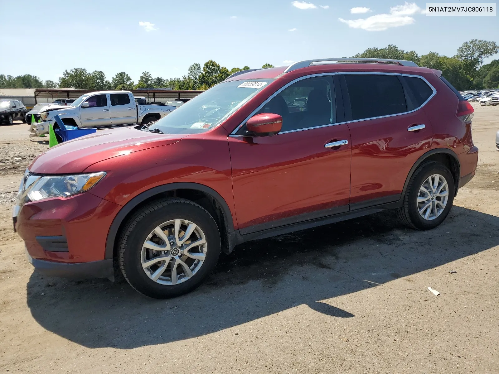 2018 Nissan Rogue S VIN: 5N1AT2MV7JC806118 Lot: 66659814