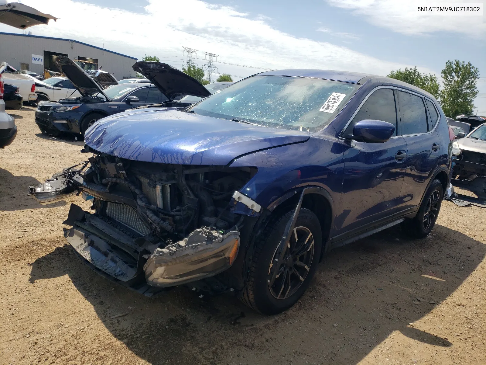 2018 Nissan Rogue S VIN: 5N1AT2MV9JC718302 Lot: 66815364