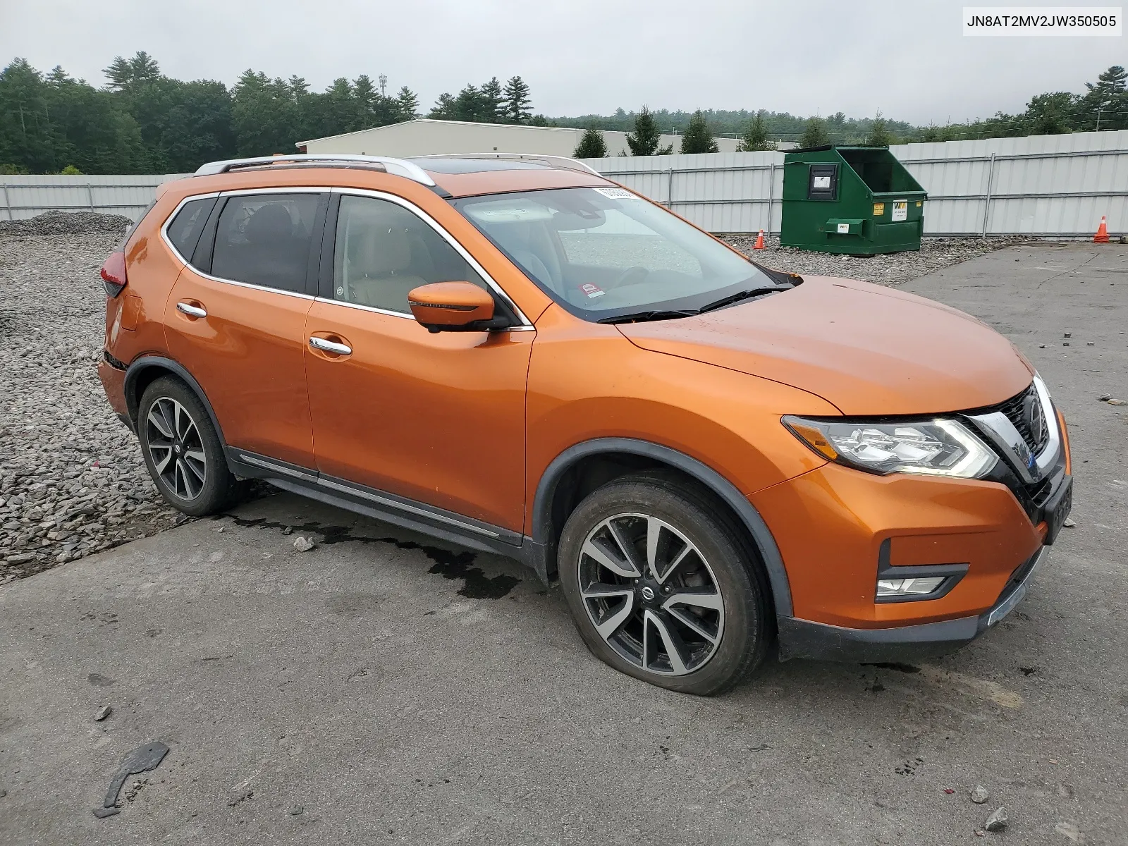 2018 Nissan Rogue S VIN: JN8AT2MV2JW350505 Lot: 67050934