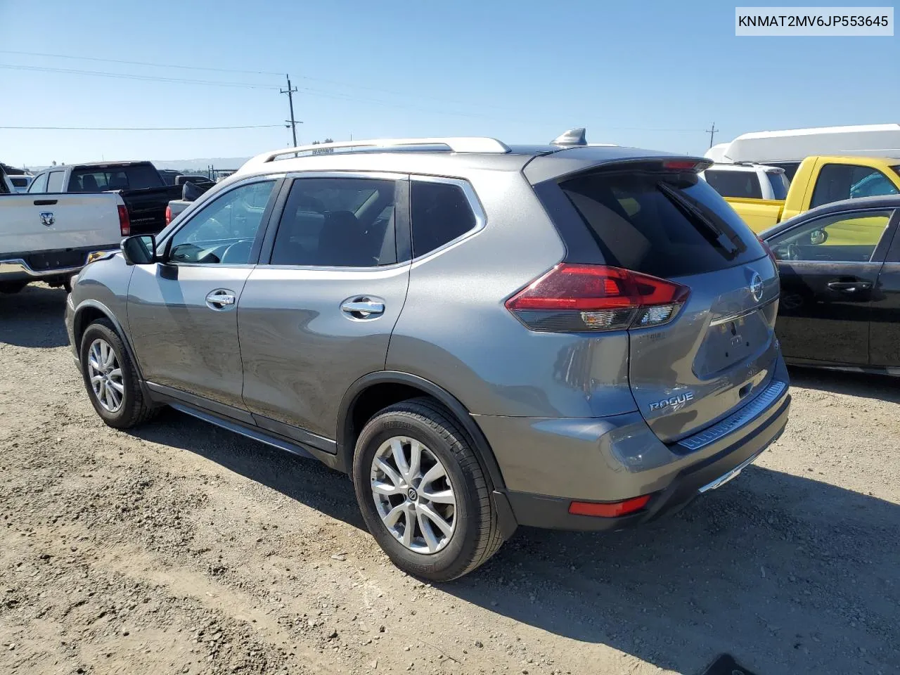 2018 Nissan Rogue S VIN: KNMAT2MV6JP553645 Lot: 67491714