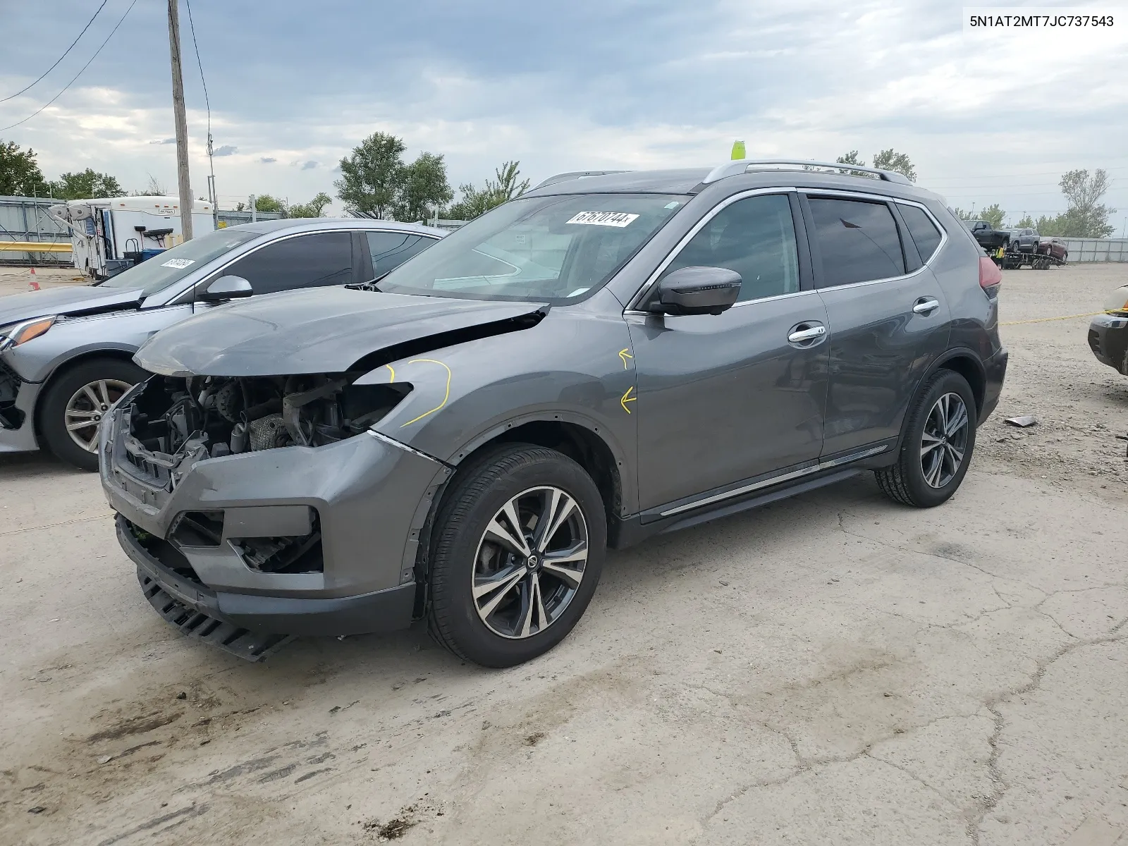 2018 Nissan Rogue S VIN: 5N1AT2MT7JC737543 Lot: 67670744