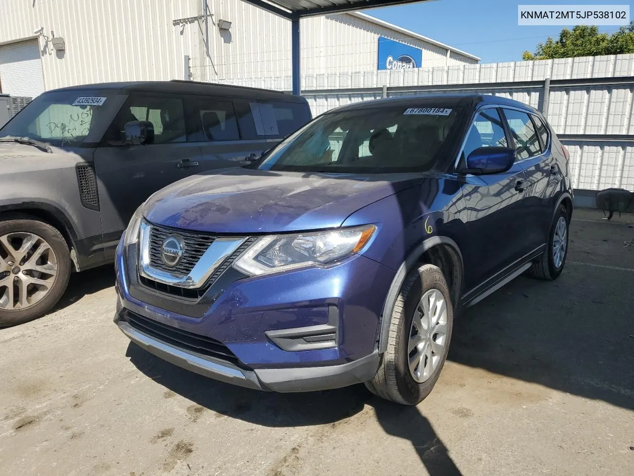 2018 Nissan Rogue S VIN: KNMAT2MT5JP538102 Lot: 67800184