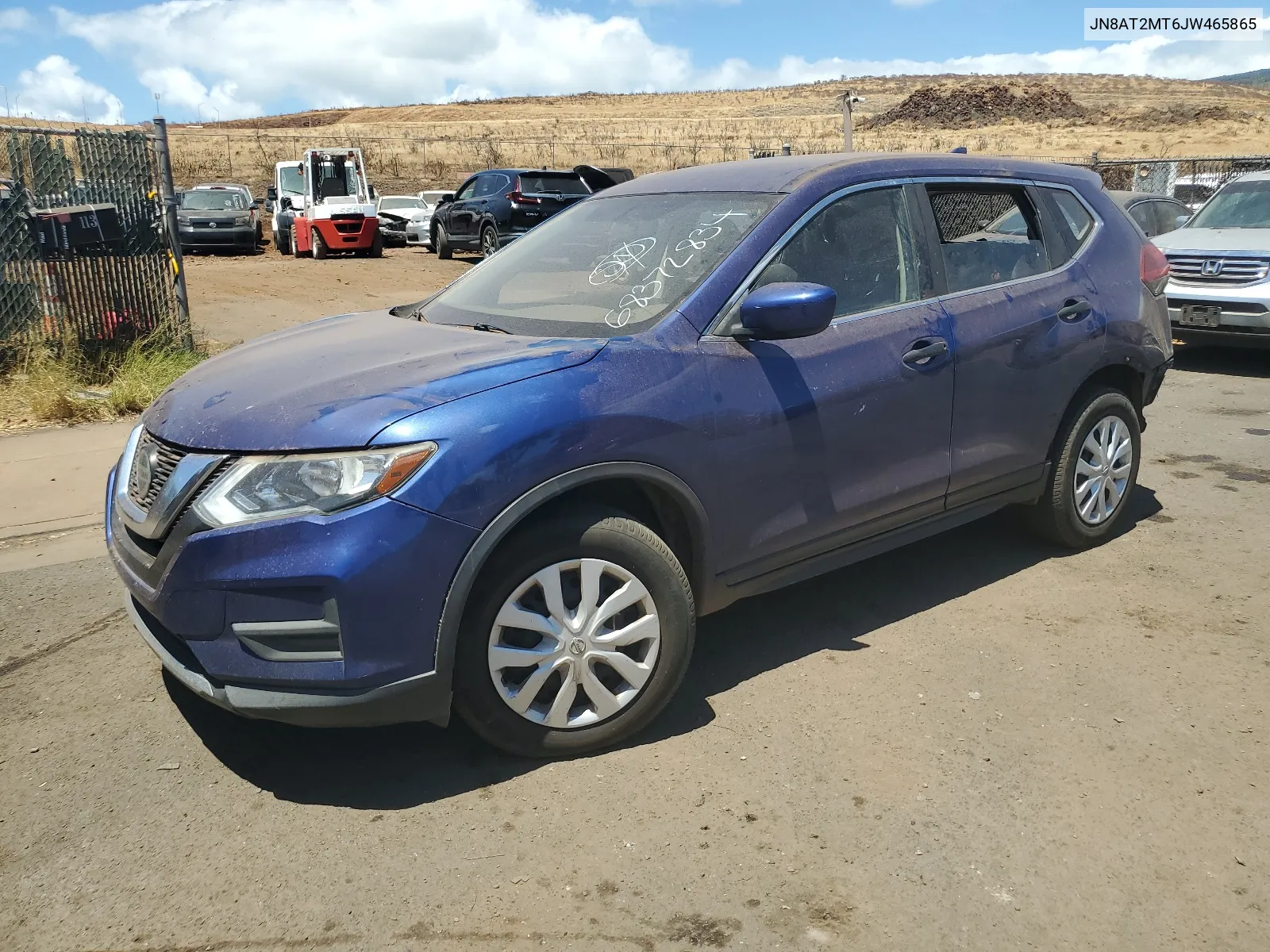 2018 Nissan Rogue S VIN: JN8AT2MT6JW465865 Lot: 68372834