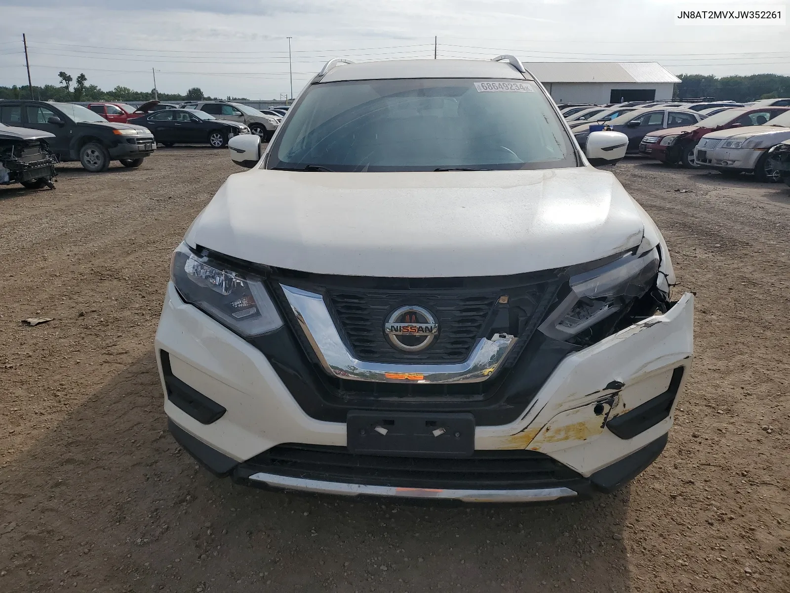 2018 Nissan Rogue S VIN: JN8AT2MVXJW352261 Lot: 68649234