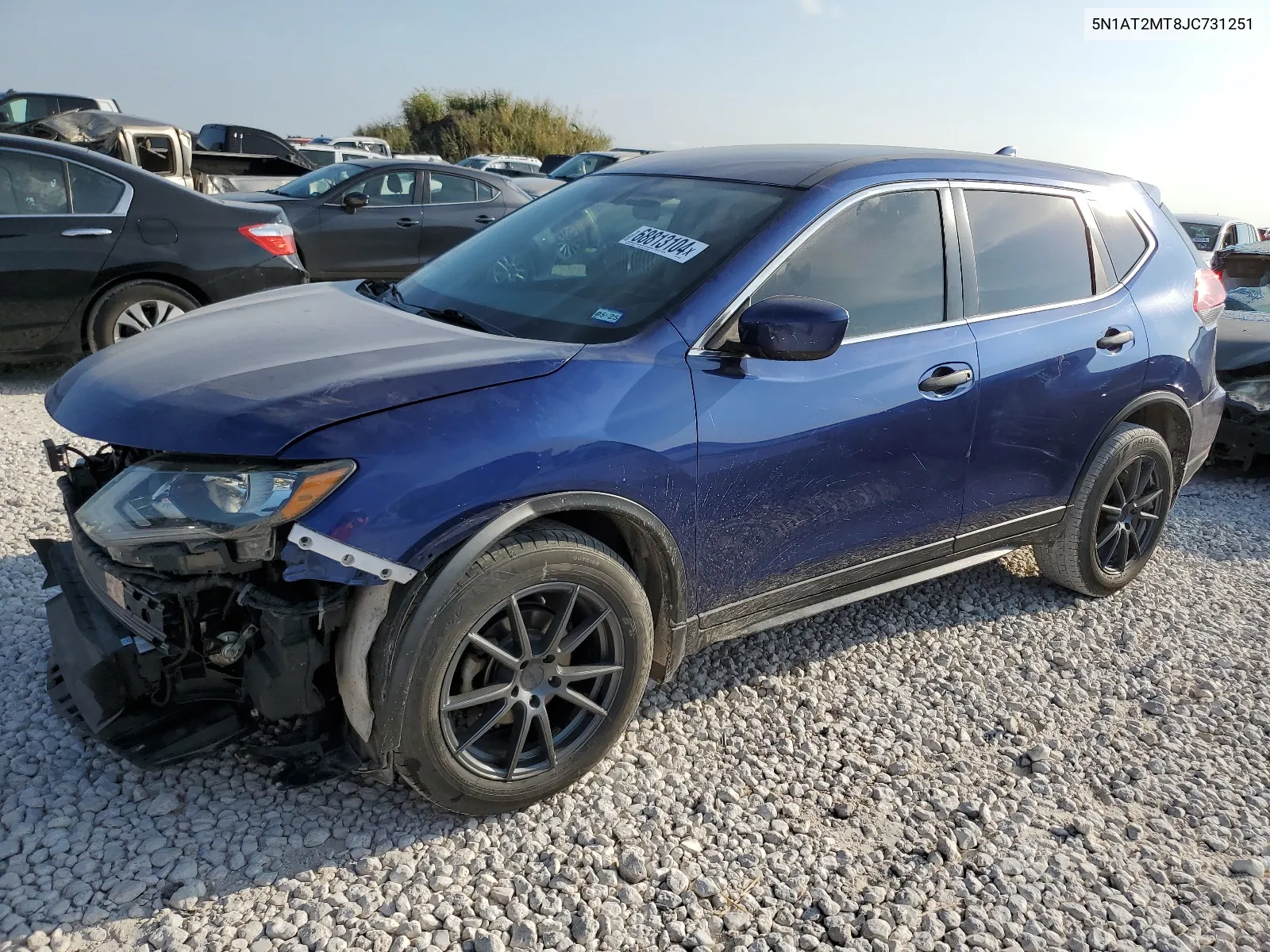 2018 Nissan Rogue S VIN: 5N1AT2MT8JC731251 Lot: 68813104