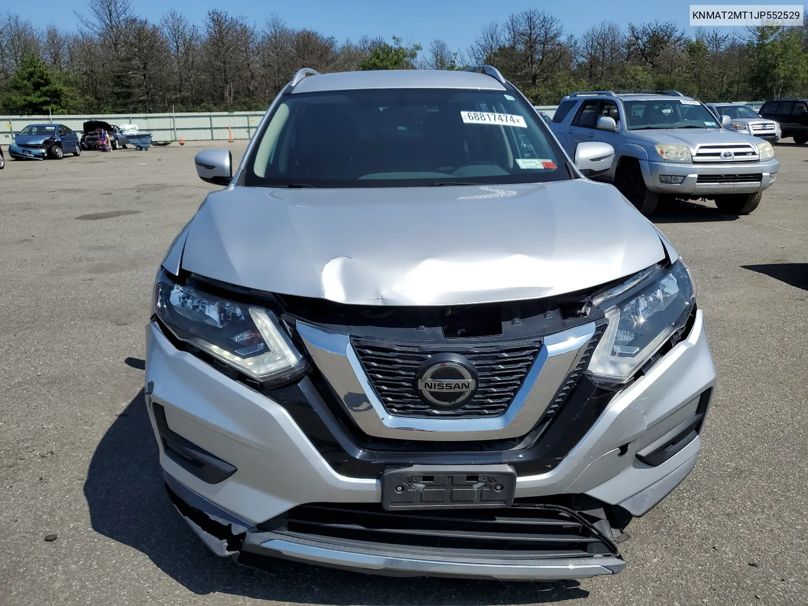 2018 Nissan Rogue S VIN: KNMAT2MT1JP552529 Lot: 68817474