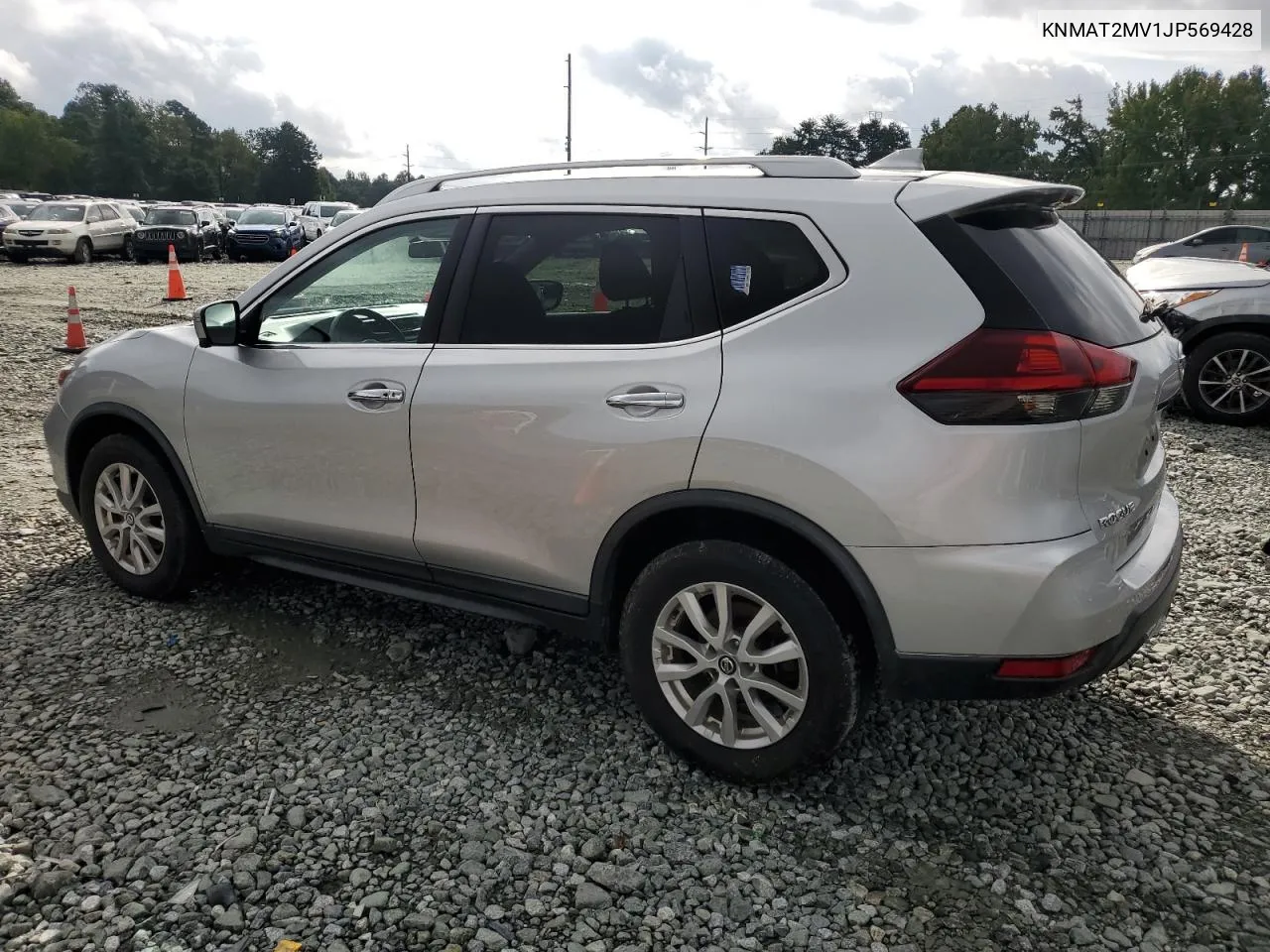 2018 Nissan Rogue S VIN: KNMAT2MV1JP569428 Lot: 69554354