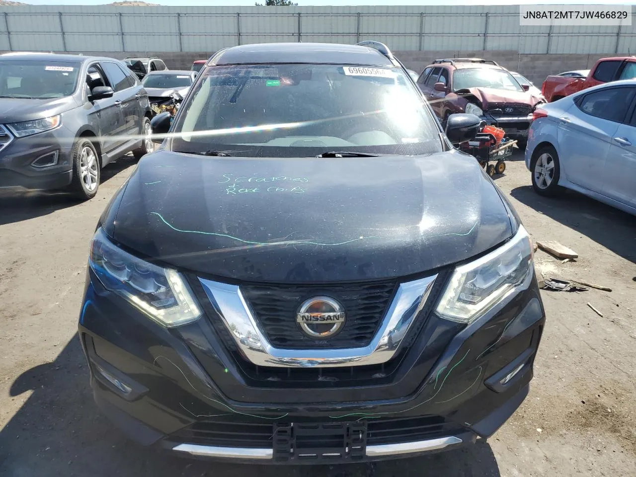 2018 Nissan Rogue S VIN: JN8AT2MT7JW466829 Lot: 69605564