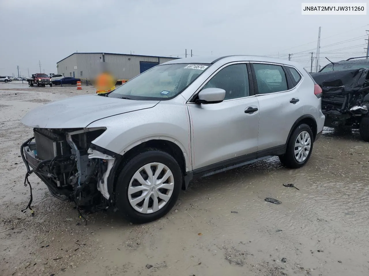 2018 Nissan Rogue S VIN: JN8AT2MV1JW311260 Lot: 69710574