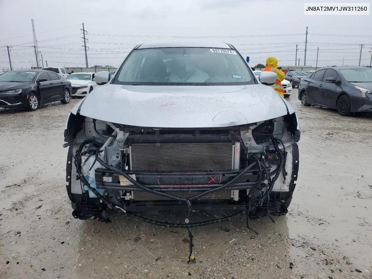 2018 Nissan Rogue S VIN: JN8AT2MV1JW311260 Lot: 69710574