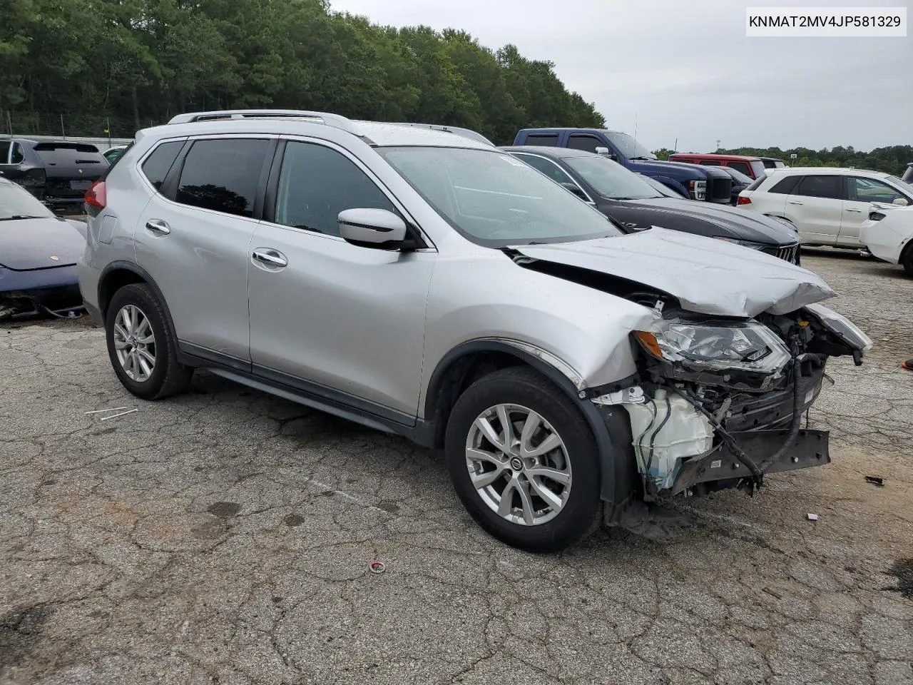 2018 Nissan Rogue S VIN: KNMAT2MV4JP581329 Lot: 70029454