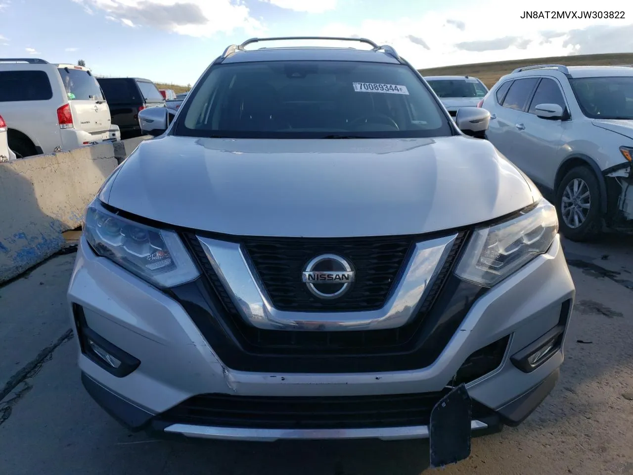 2018 Nissan Rogue S VIN: JN8AT2MVXJW303822 Lot: 70089344