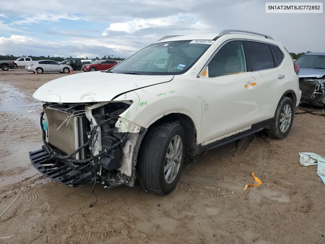 2018 Nissan Rogue S VIN: 5N1AT2MT8JC772852 Lot: 70248574