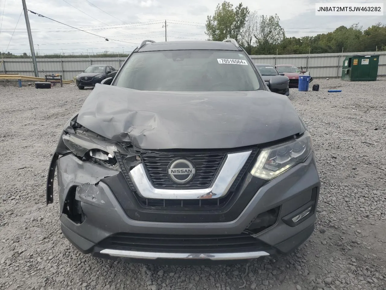 2018 Nissan Rogue S VIN: JN8AT2MT5JW463282 Lot: 70516564