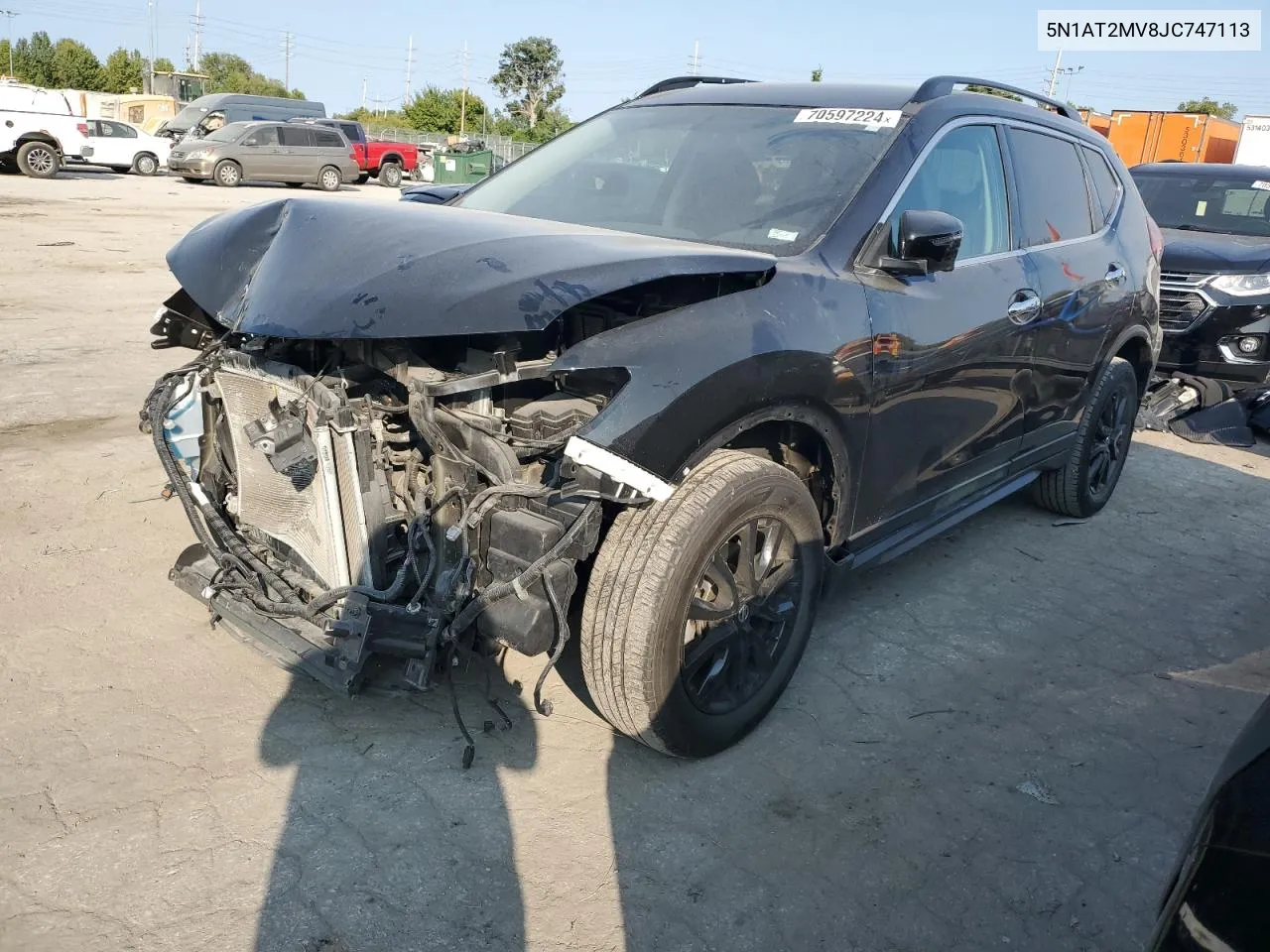 2018 Nissan Rogue S VIN: 5N1AT2MV8JC747113 Lot: 70597224