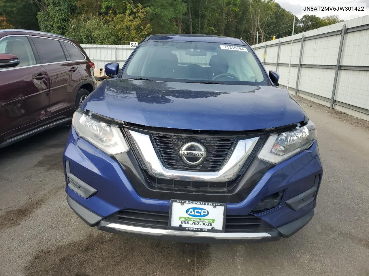 2018 Nissan Rogue S VIN: JN8AT2MV6JW301422 Lot: 71310794