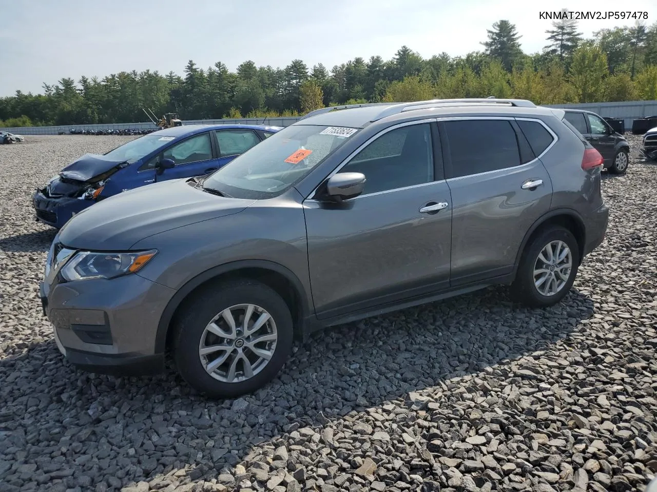 2018 Nissan Rogue S VIN: KNMAT2MV2JP597478 Lot: 71533624