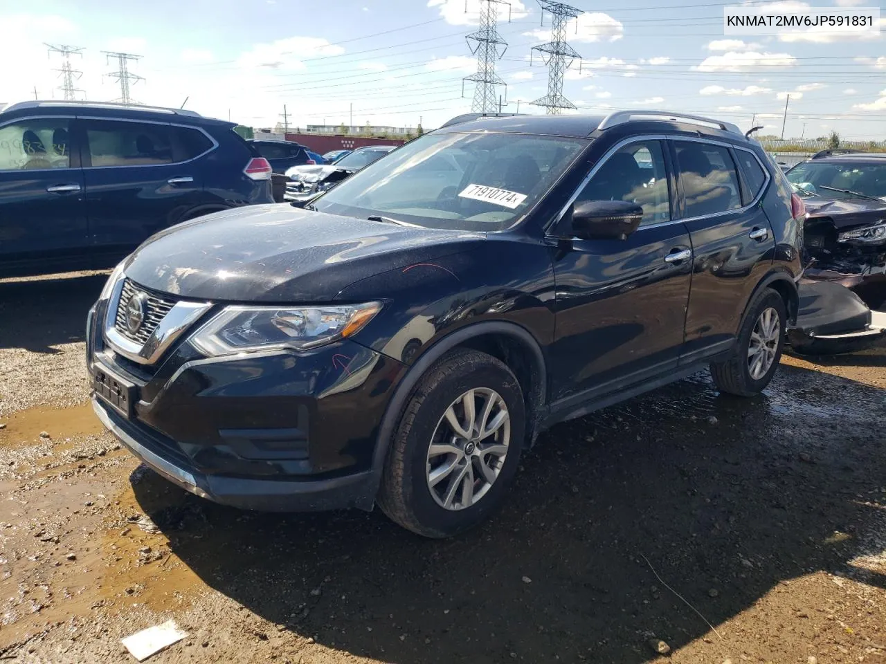 2018 Nissan Rogue S VIN: KNMAT2MV6JP591831 Lot: 71910774