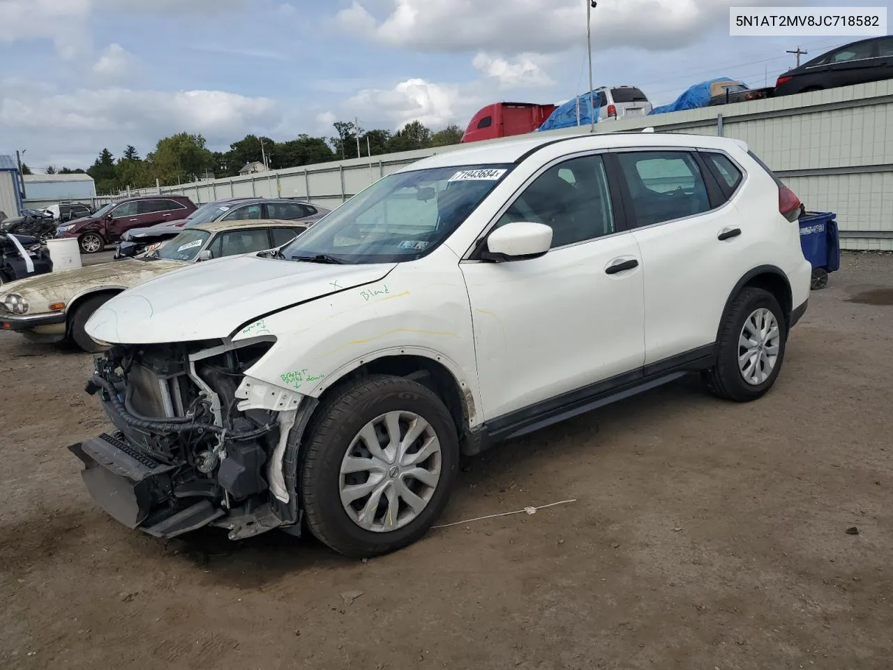 2018 Nissan Rogue S VIN: 5N1AT2MV8JC718582 Lot: 71943684