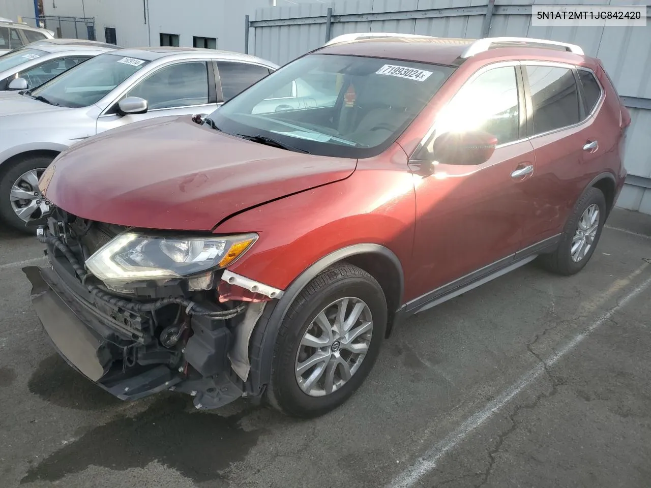 2018 Nissan Rogue S VIN: 5N1AT2MT1JC842420 Lot: 71993024