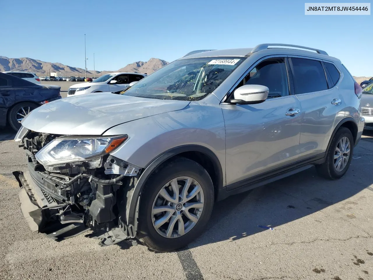 2018 Nissan Rogue S VIN: JN8AT2MT8JW454446 Lot: 72168944