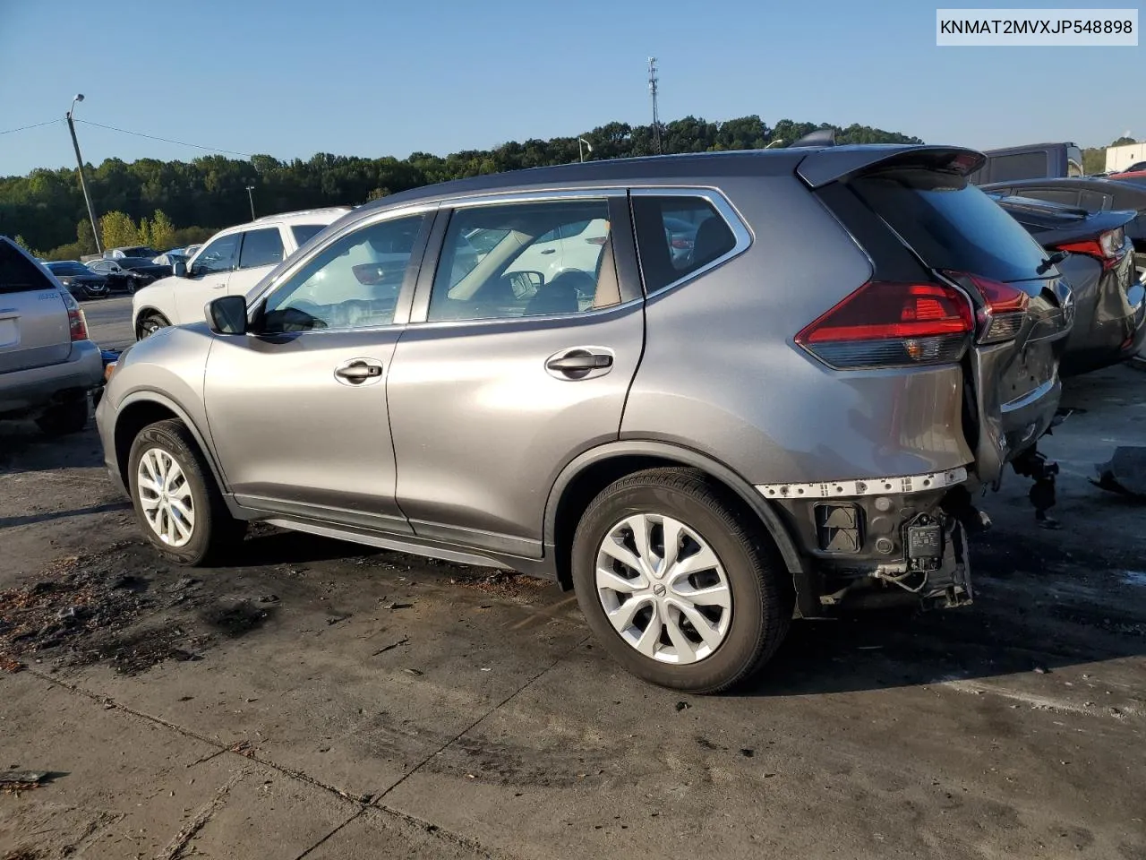 2018 Nissan Rogue S VIN: KNMAT2MVXJP548898 Lot: 72225374