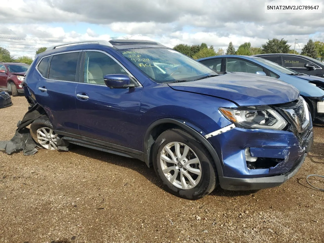 2018 Nissan Rogue S VIN: 5N1AT2MV2JC789647 Lot: 72379164