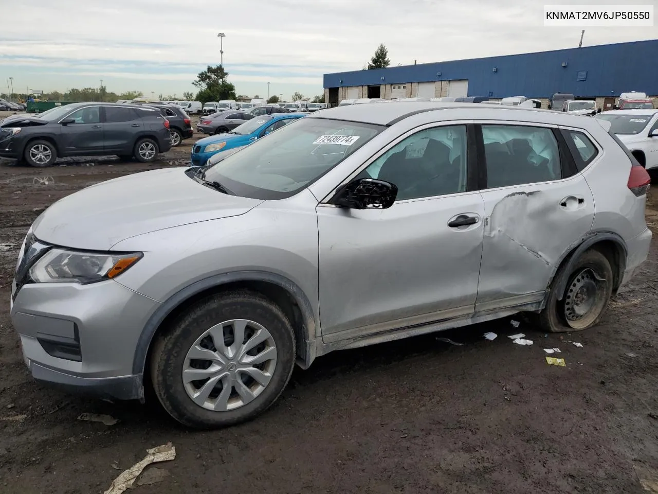 2018 Nissan Rogue S VIN: KNMAT2MV6JP50550 Lot: 72439774