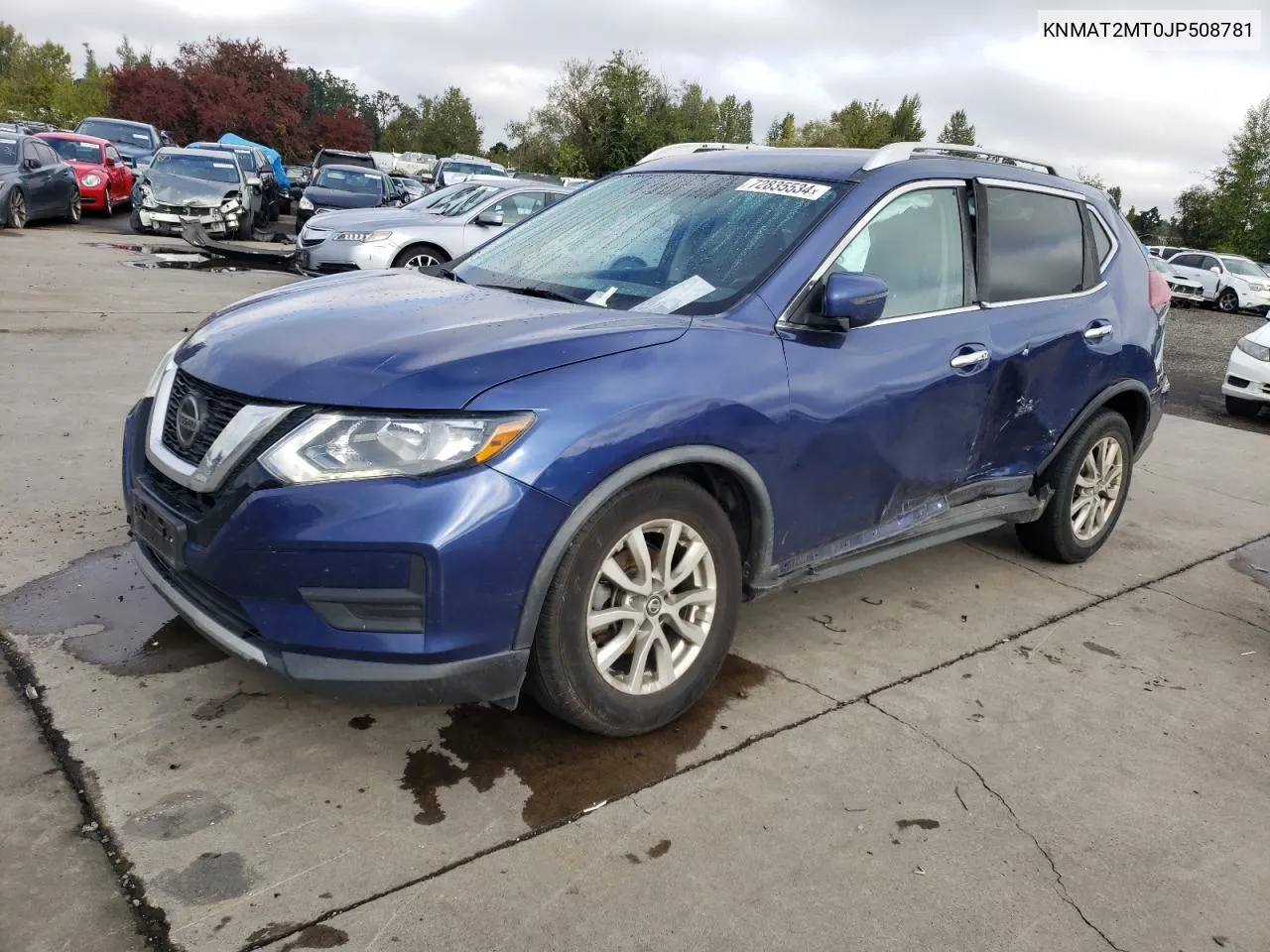 2018 Nissan Rogue S VIN: KNMAT2MT0JP508781 Lot: 72835534