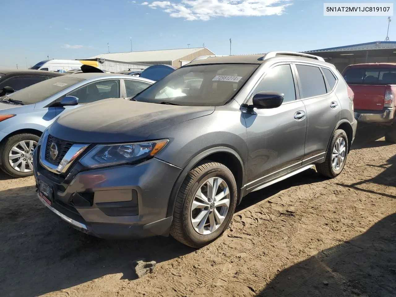 2018 Nissan Rogue S VIN: 5N1AT2MV1JC819107 Lot: 72981274