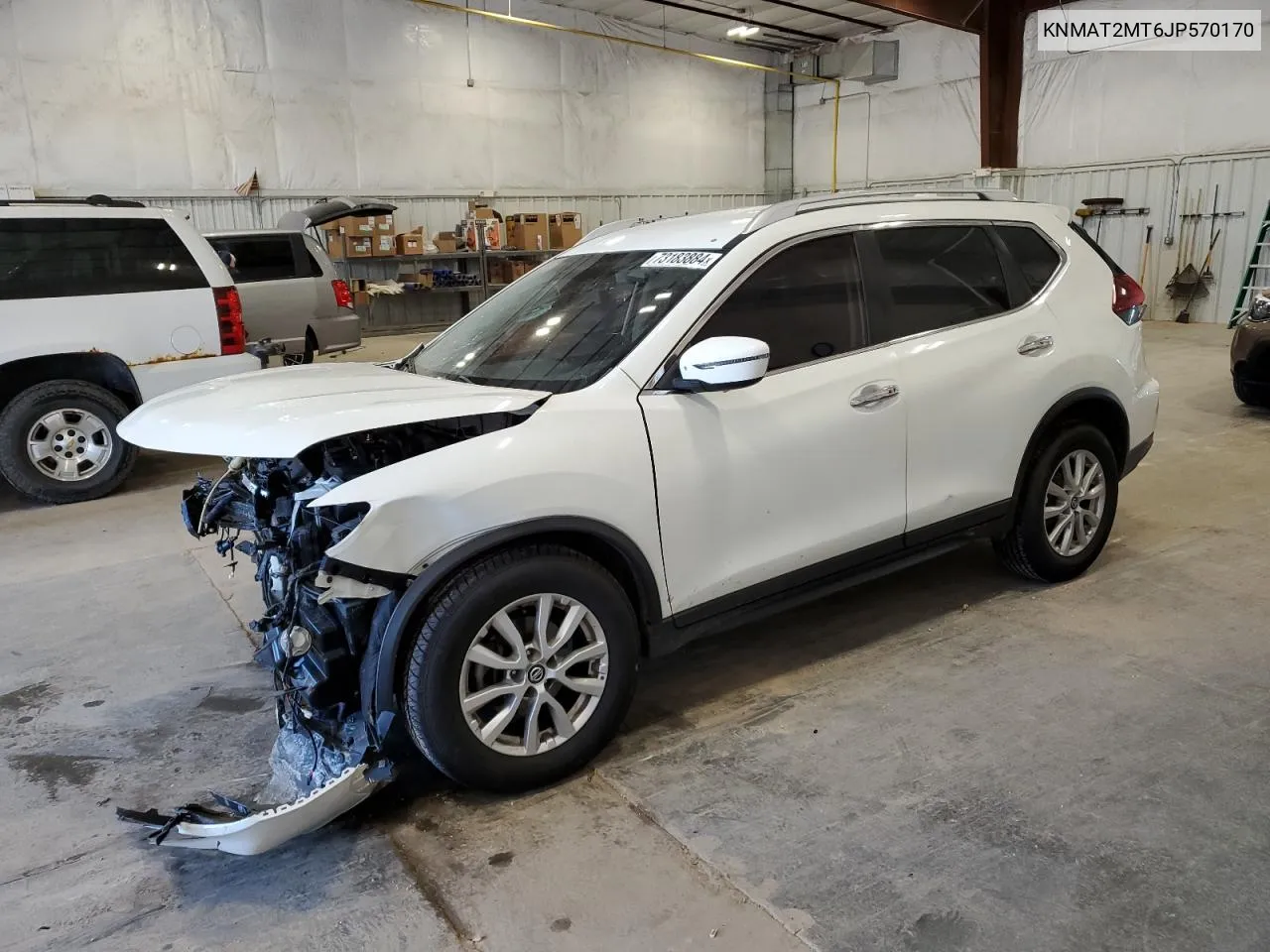 2018 Nissan Rogue S VIN: KNMAT2MT6JP570170 Lot: 73183884