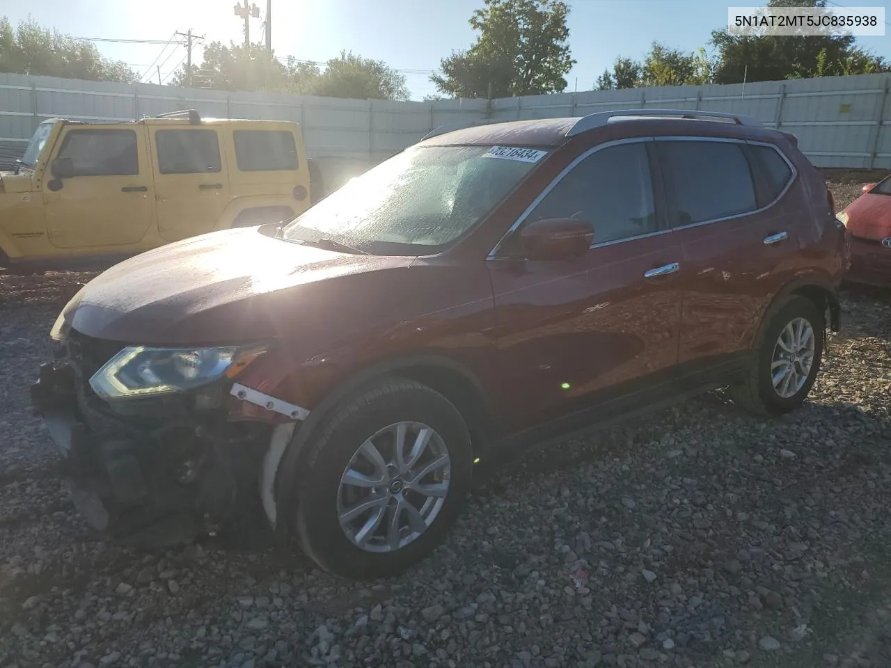 2018 Nissan Rogue S VIN: 5N1AT2MT5JC835938 Lot: 73216434