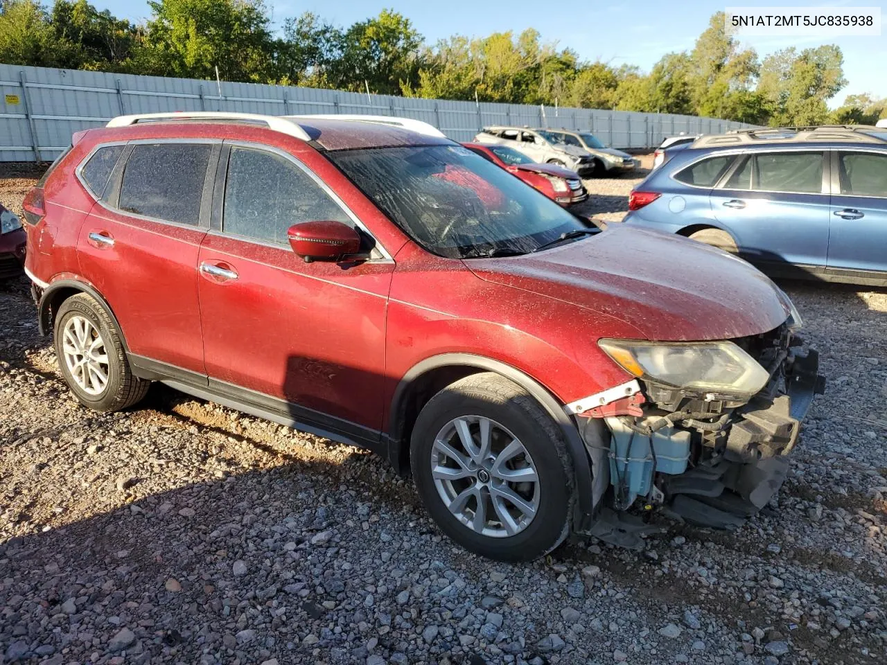 2018 Nissan Rogue S VIN: 5N1AT2MT5JC835938 Lot: 73216434